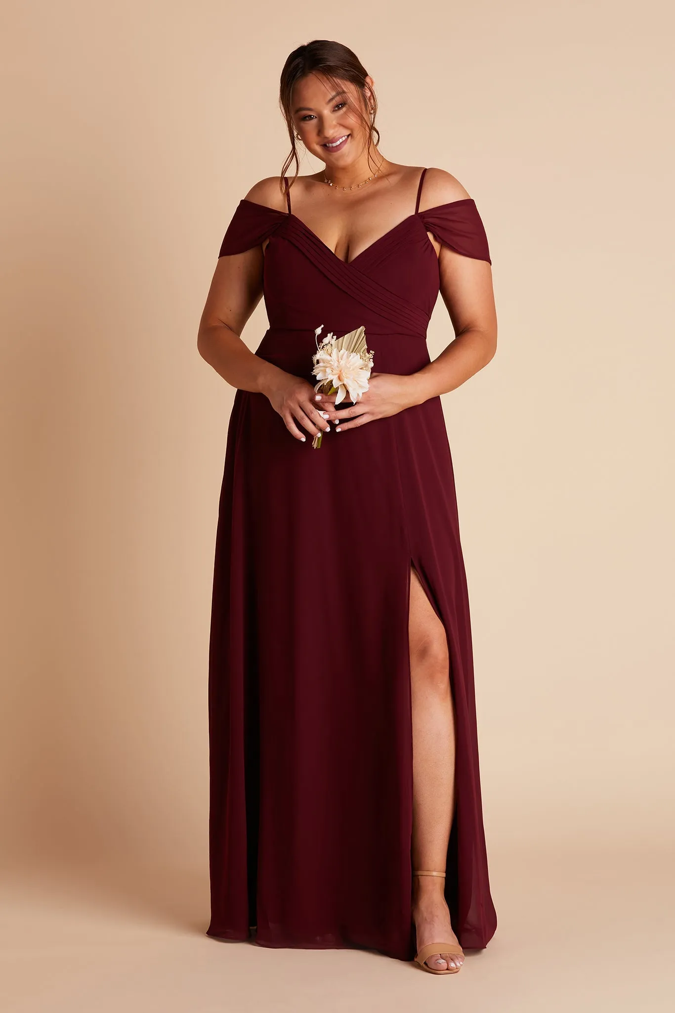 Spence Convertible Dress With Slit - Cabernet sold by Birdy Grey product image thumbnail 3