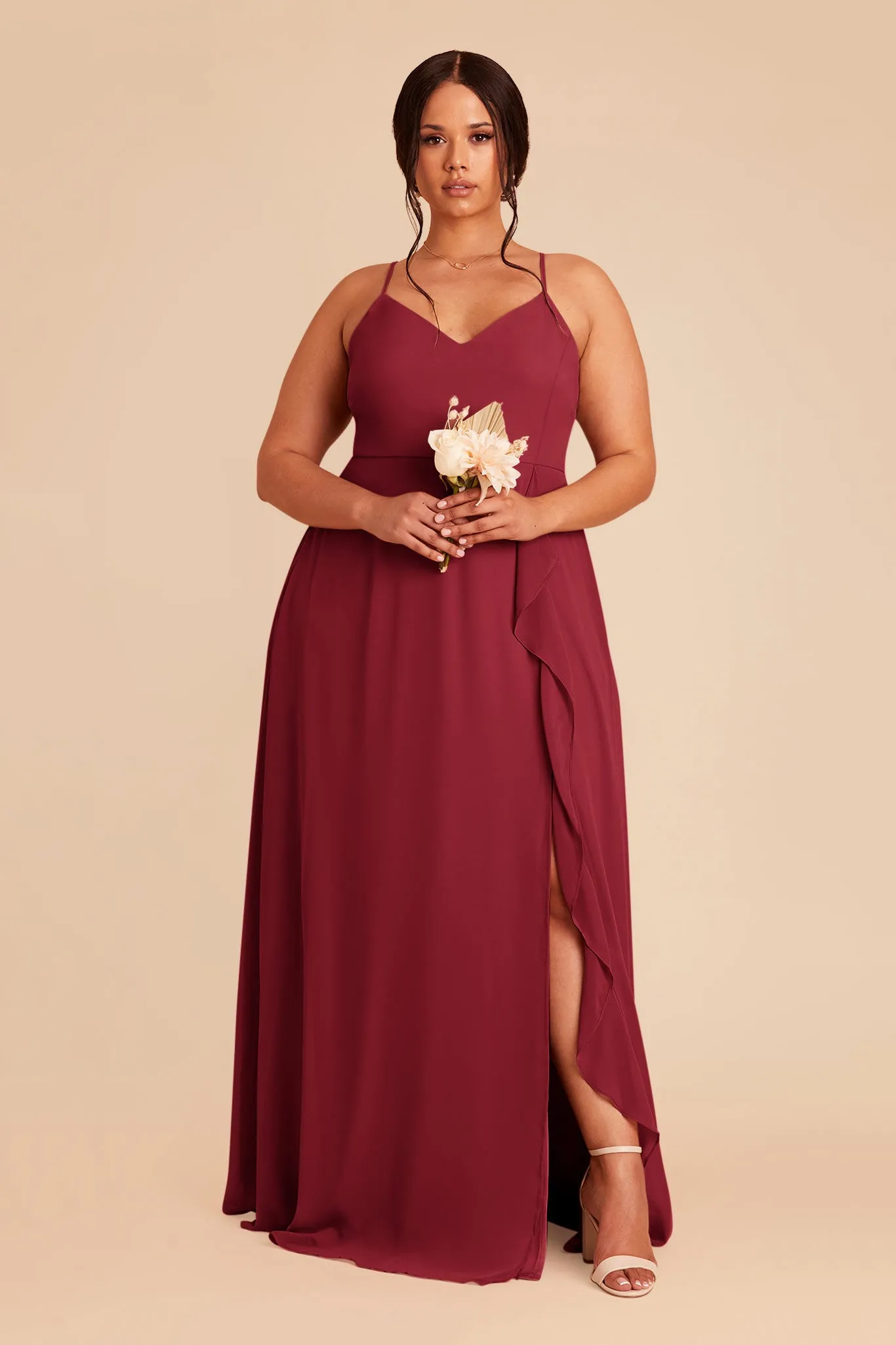 Theresa Chiffon Dress - Burgundy sold by Birdy Grey product image thumbnail 2