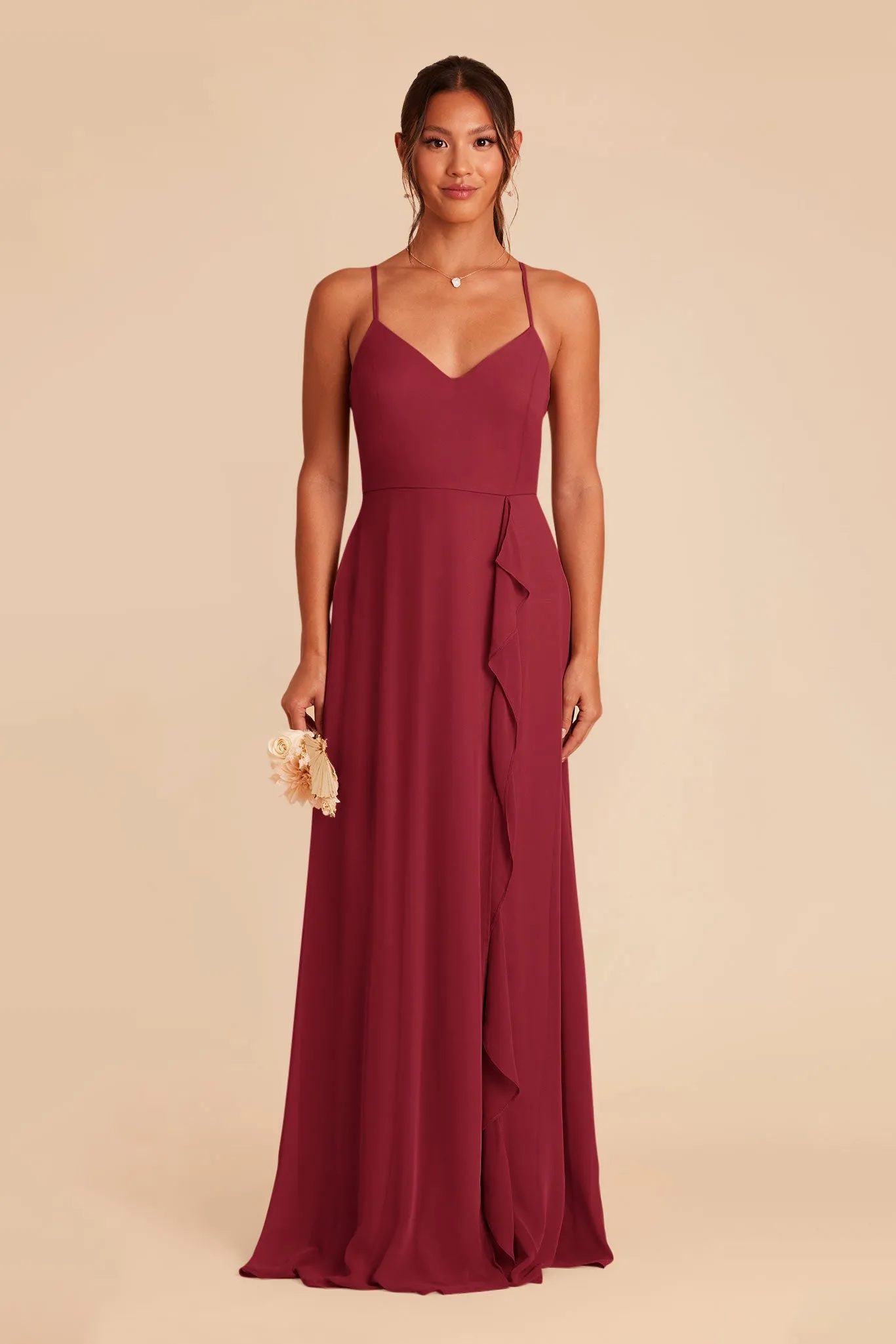 Theresa Chiffon Dress - Burgundy sold by Birdy Grey product image thumbnail 4