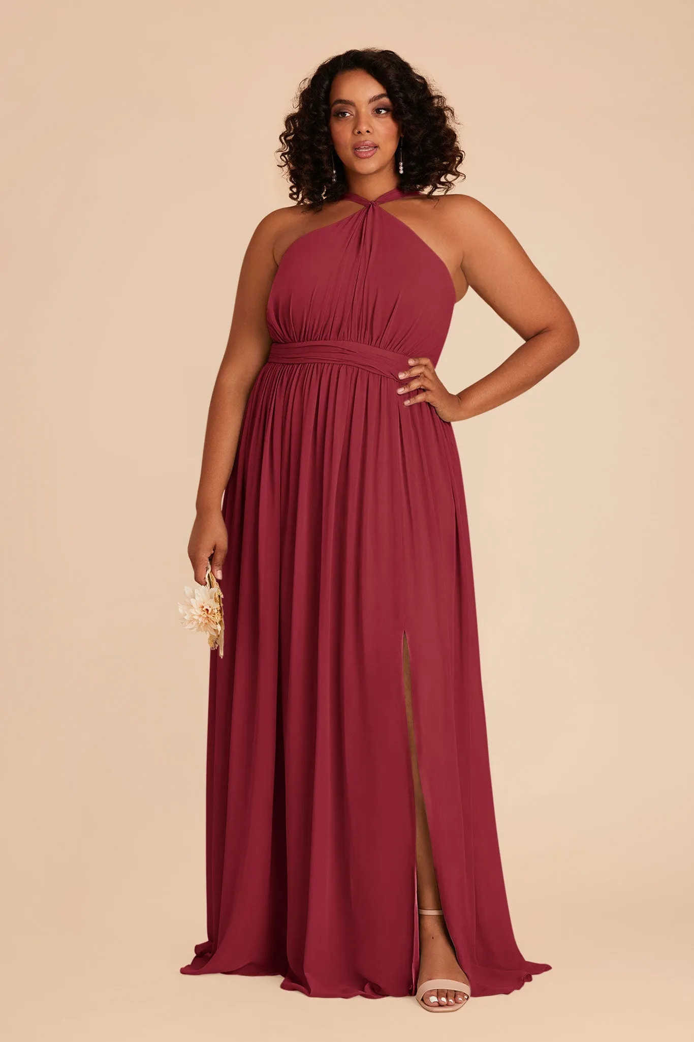 Kiko Chiffon Dress - Burgundy sold by Birdy Grey product image thumbnail 2