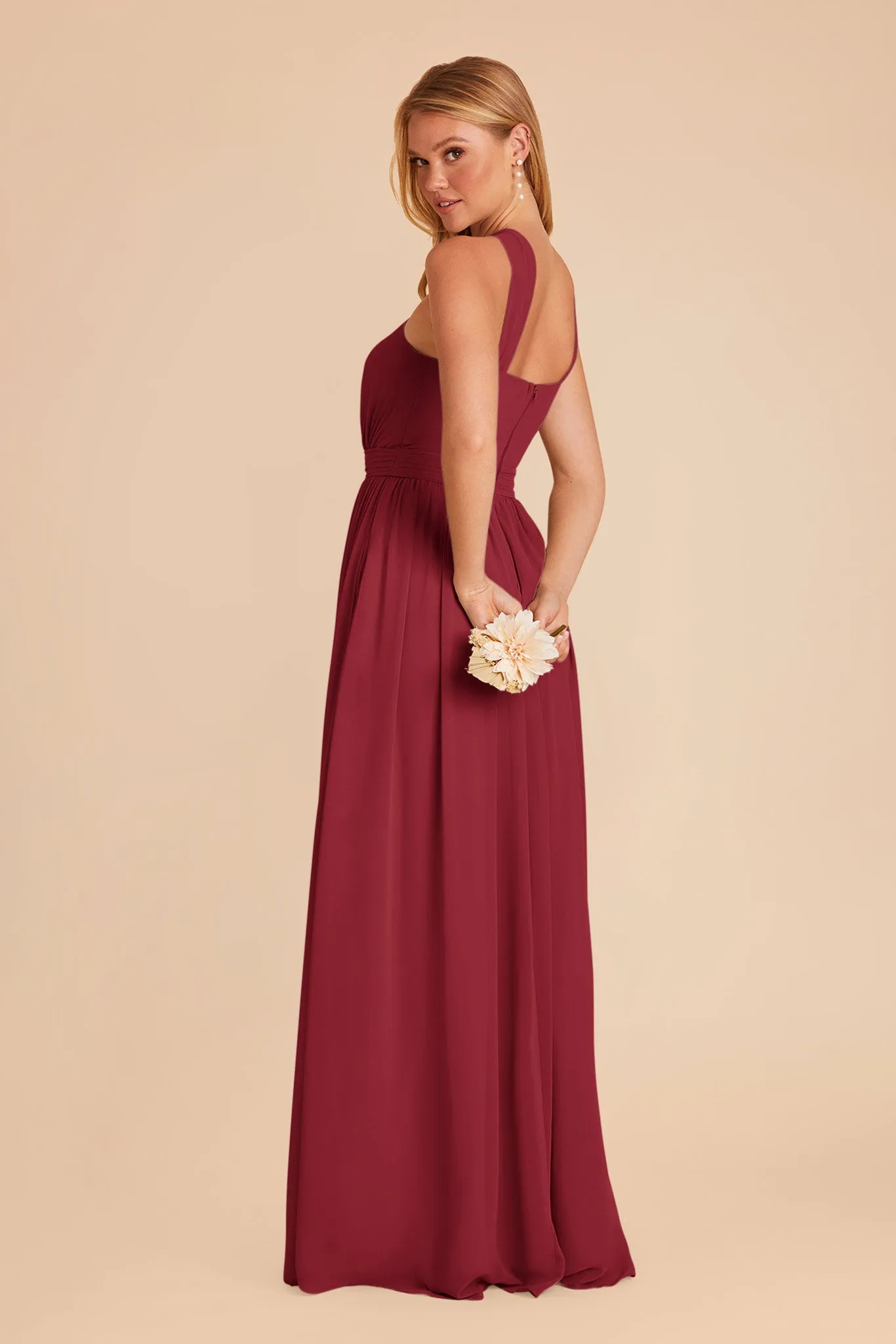 Kiko Chiffon Dress - Burgundy sold by Birdy Grey product image thumbnail 4