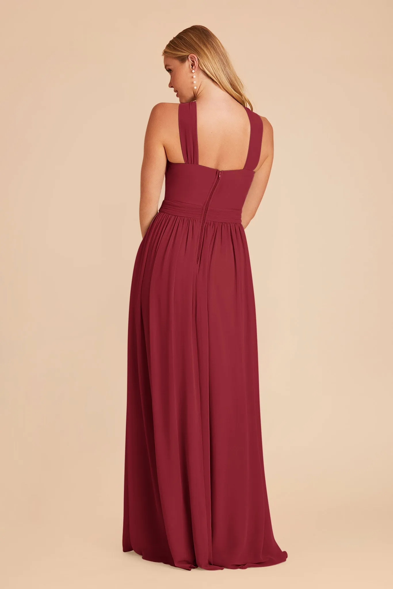 Kiko Chiffon Dress - Burgundy sold by Birdy Grey product image thumbnail 5