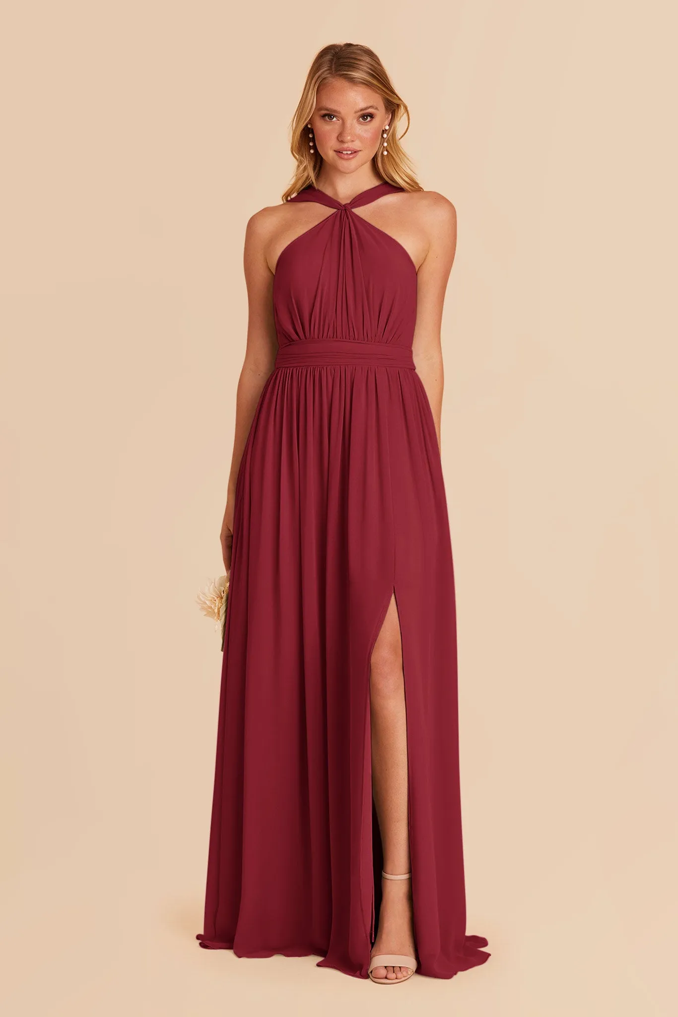Kiko Chiffon Dress - Burgundy sold by Birdy Grey product image thumbnail 3