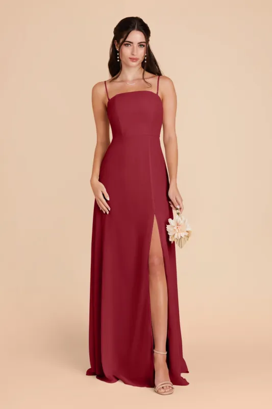 Chris Convertible Chiffon Dress - Burgundy sold by Birdy Grey