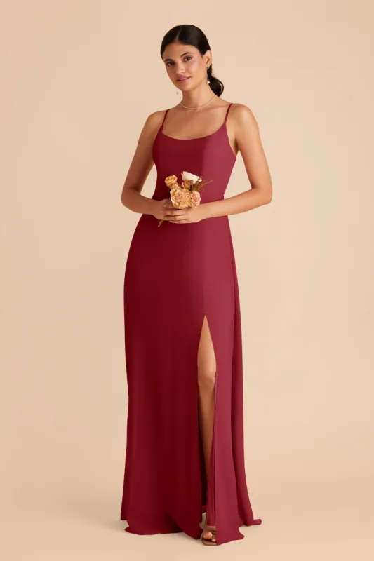 Amy Chiffon Dress - Burgundy sold by Birdy Grey