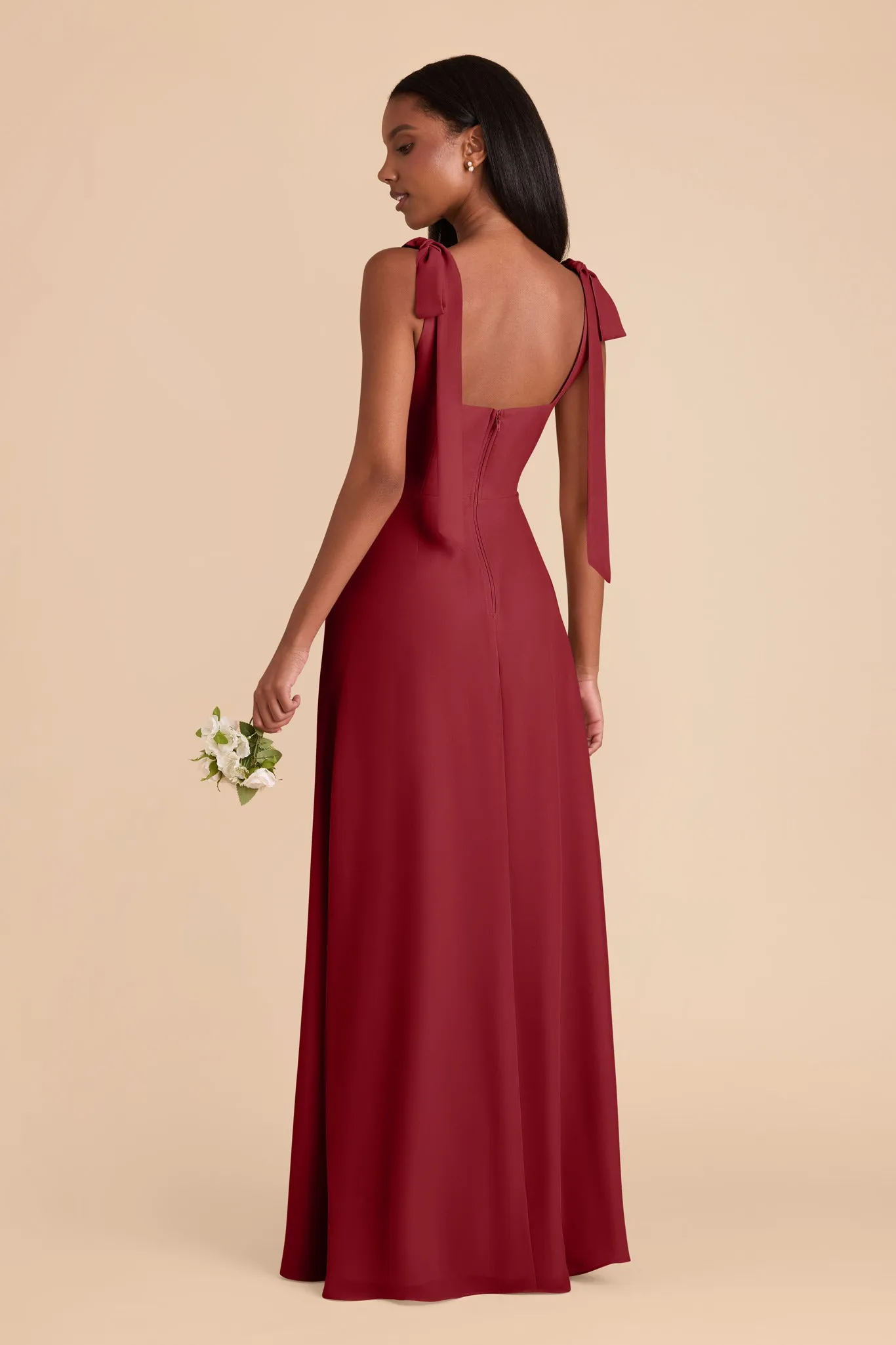 Alex Convertible Dress Chiffon - Burgundy sold by Birdy Grey product image thumbnail 5