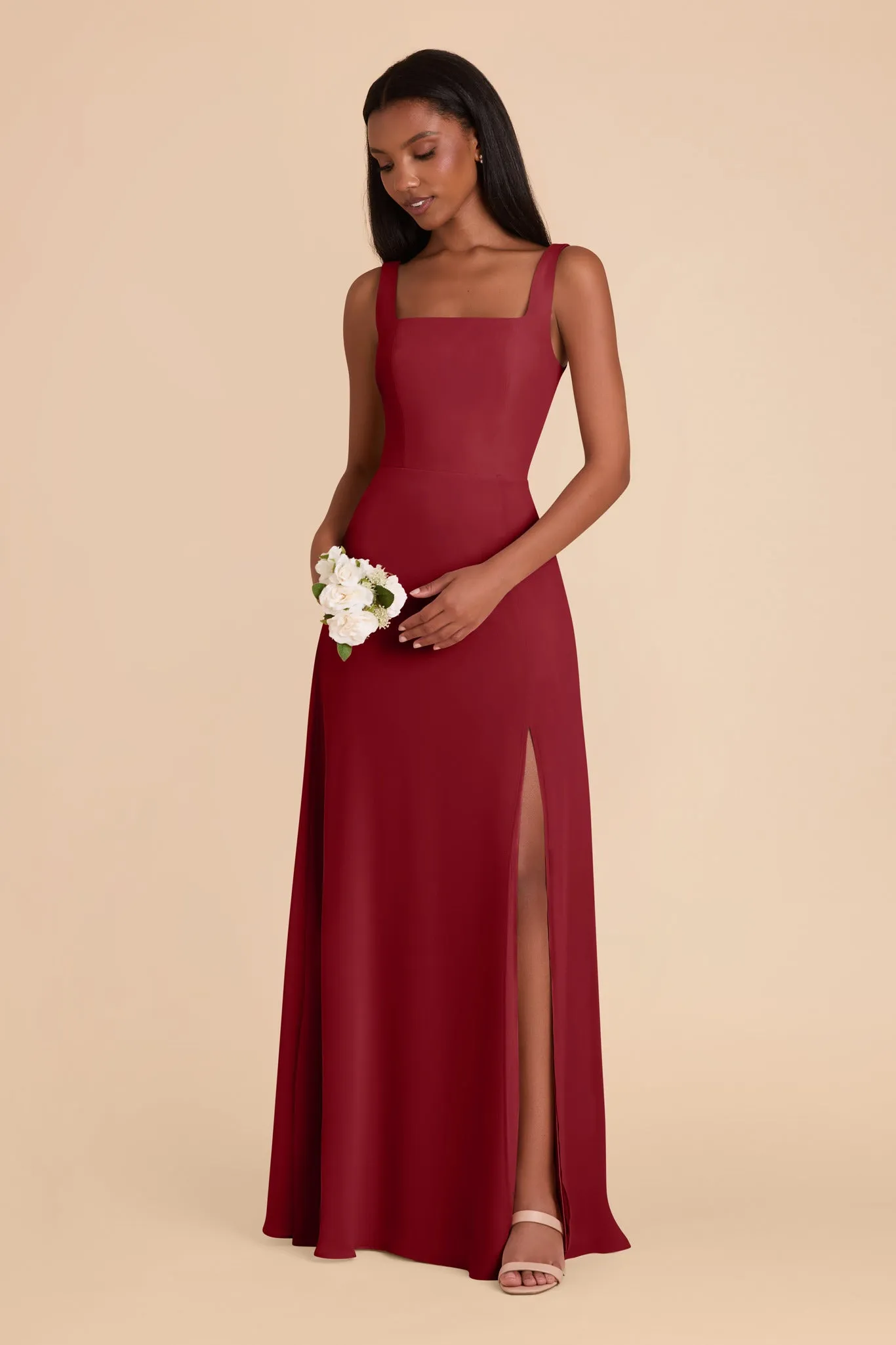 Alex Convertible Dress Chiffon - Burgundy sold by Birdy Grey product image thumbnail 4