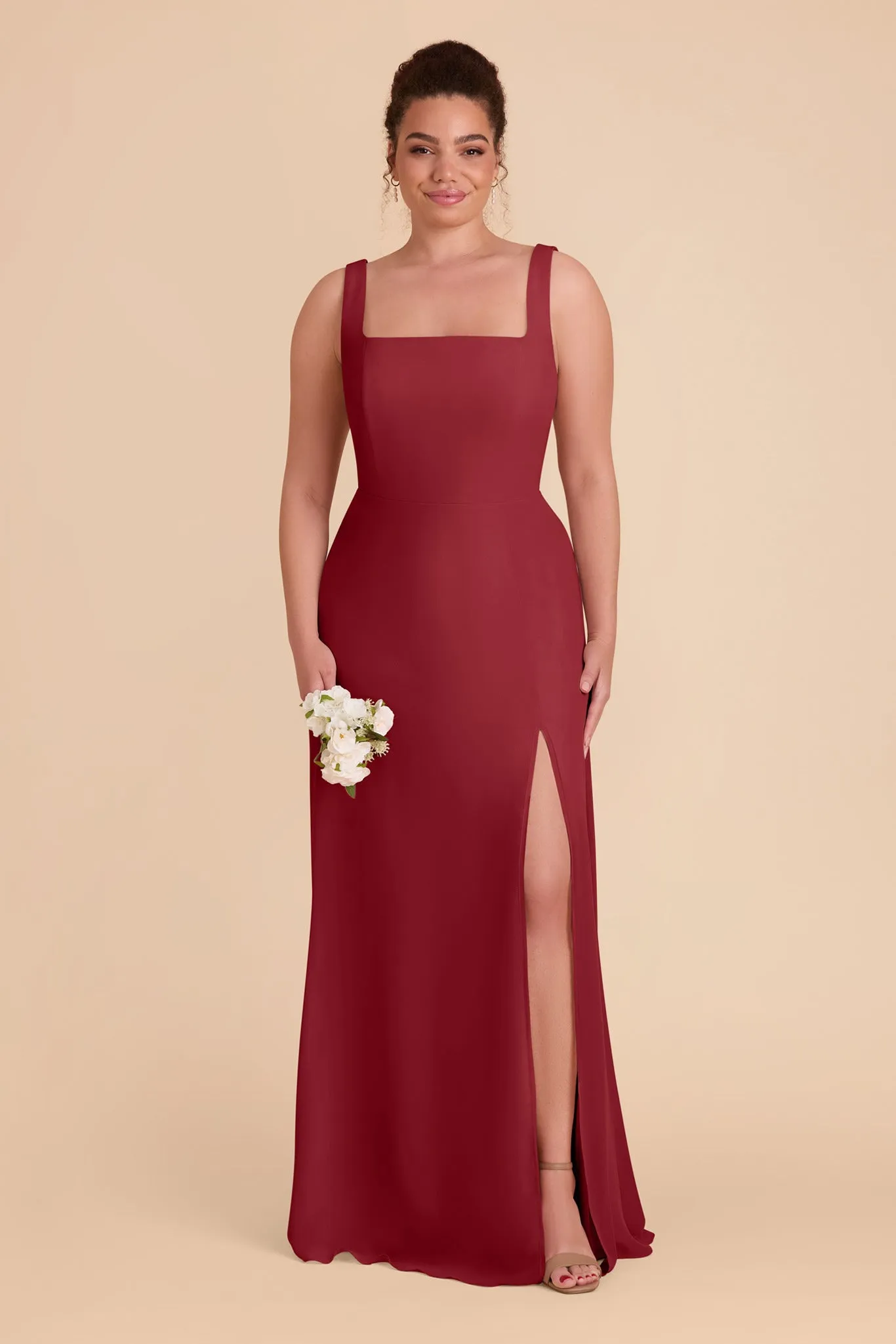 Alex Convertible Dress Chiffon - Burgundy sold by Birdy Grey product image thumbnail 2