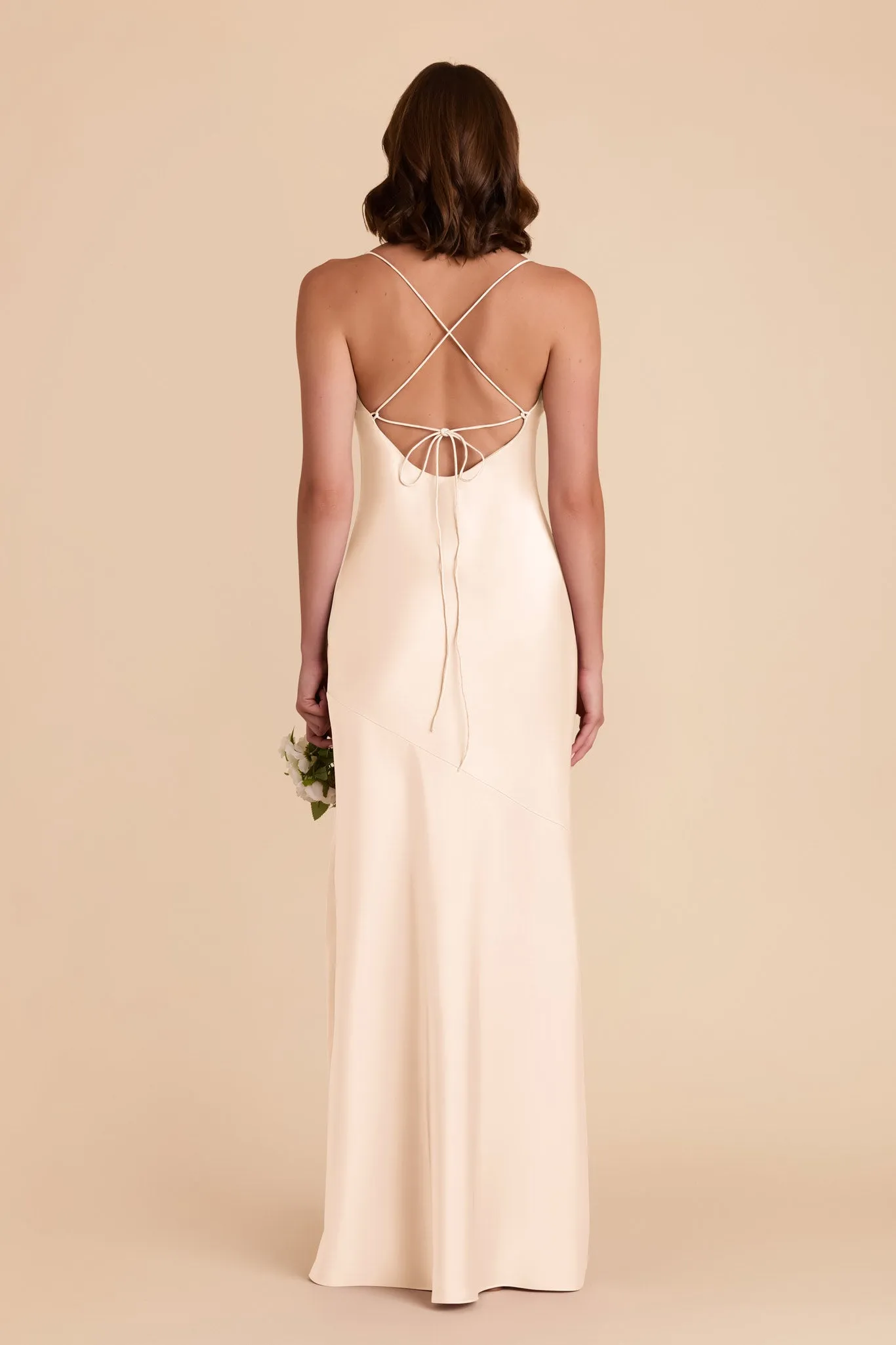 Olivia Matte Satin Dress - Champagne sold by Birdy Grey product image thumbnail 5