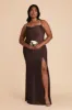 Olivia Matte Satin Dress - Espresso sold by Birdy Grey