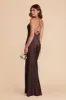 Olivia Matte Satin Dress - Espresso sold by Birdy Grey