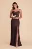 Olivia Matte Satin Dress - Espresso sold by Birdy Grey