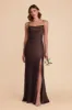 Olivia Matte Satin Dress - Espresso sold by Birdy Grey