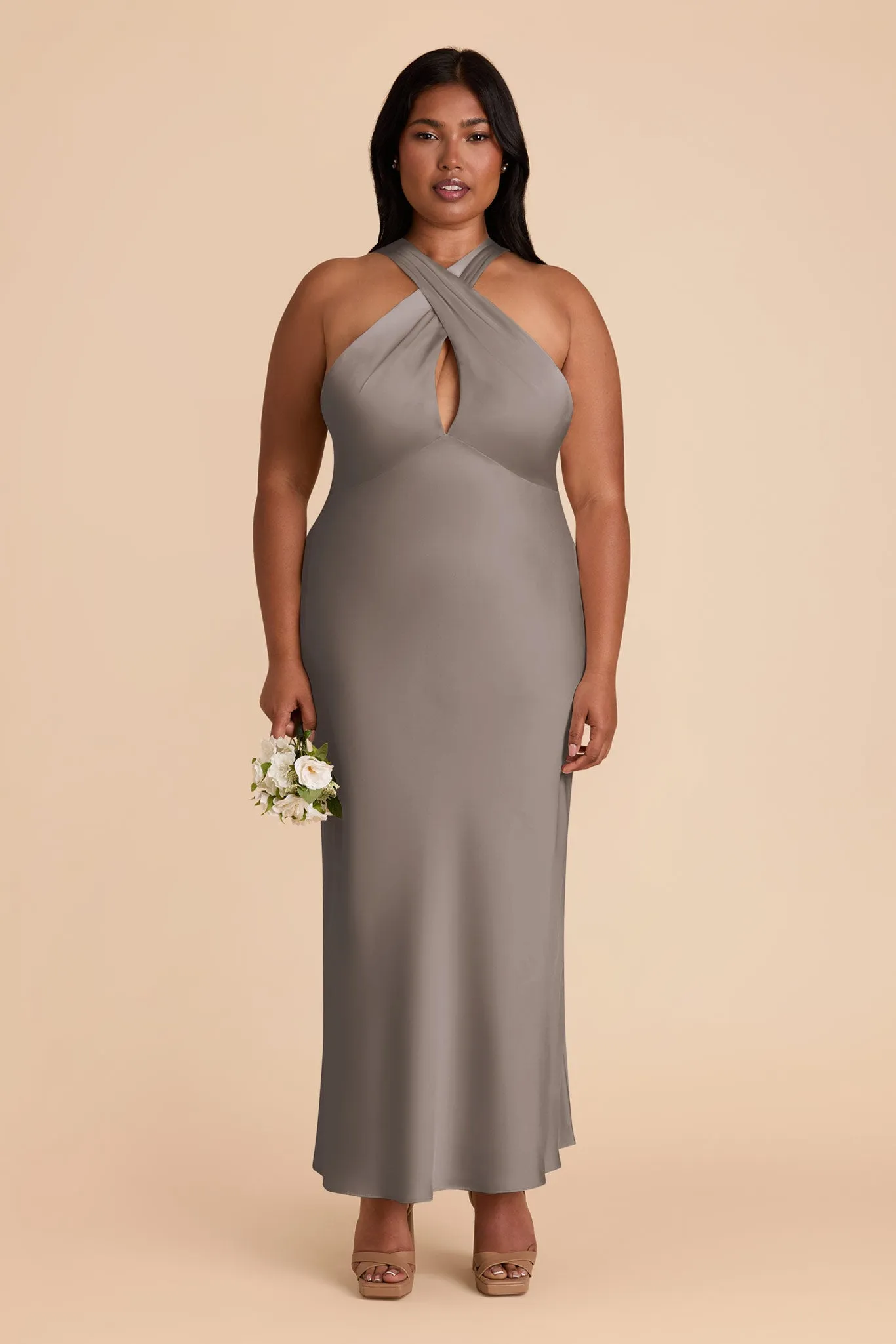 Monique Matte Satin Dress - Quartz sold by Birdy Grey product image thumbnail 2