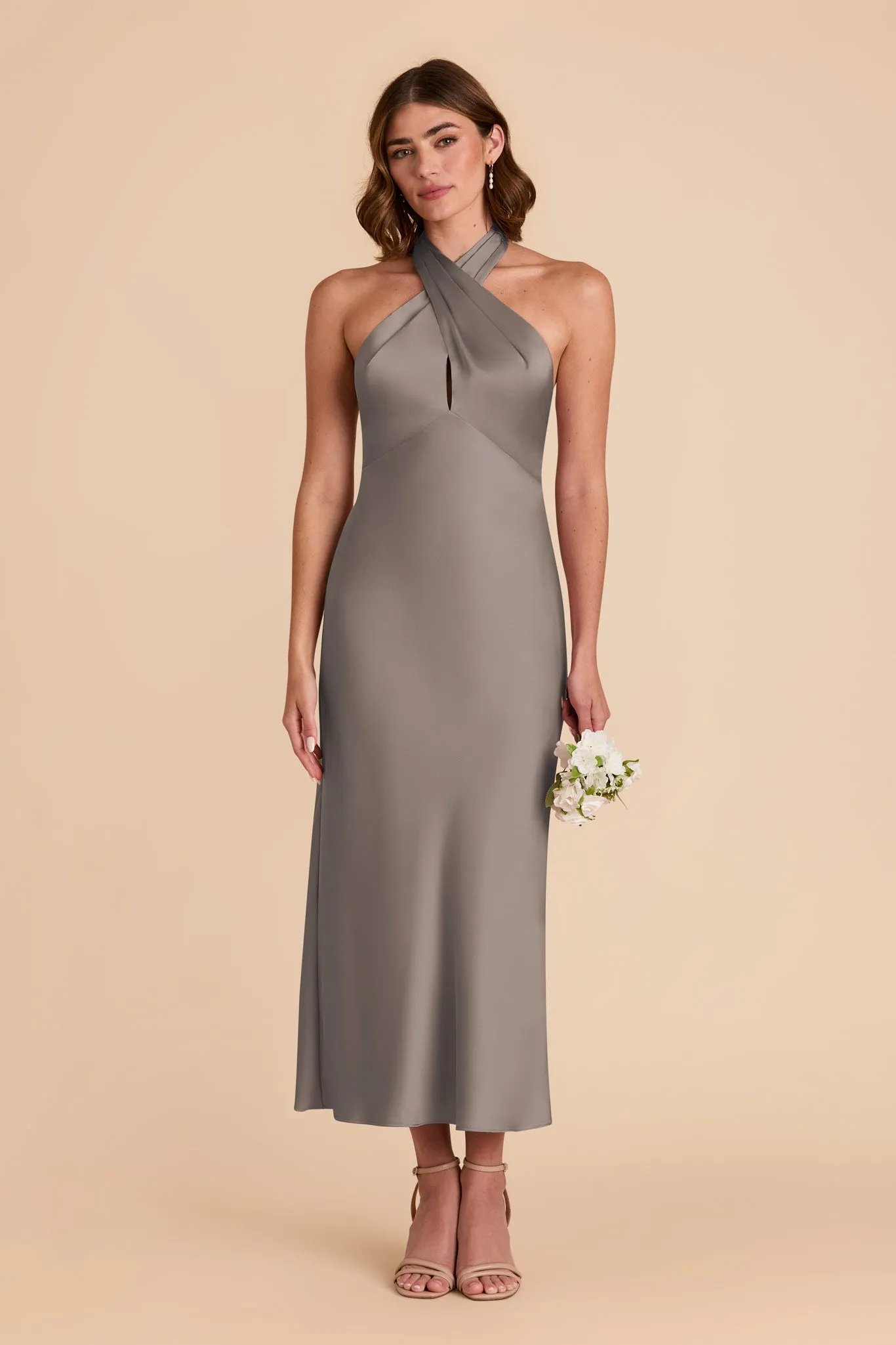 Monique Matte Satin Dress - Quartz sold by Birdy Grey product image thumbnail 3