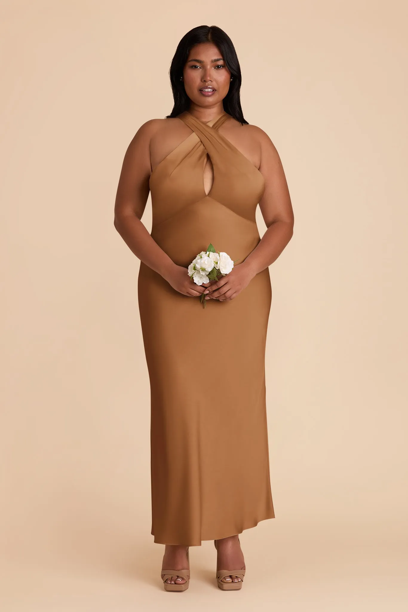 Monique Matte Satin Dress - Copper sold by Birdy Grey product image thumbnail 2
