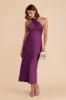 Monique Matte Satin Dress - Fig sold by Birdy Grey