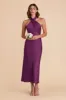 Monique Matte Satin Dress - Fig sold by Birdy Grey