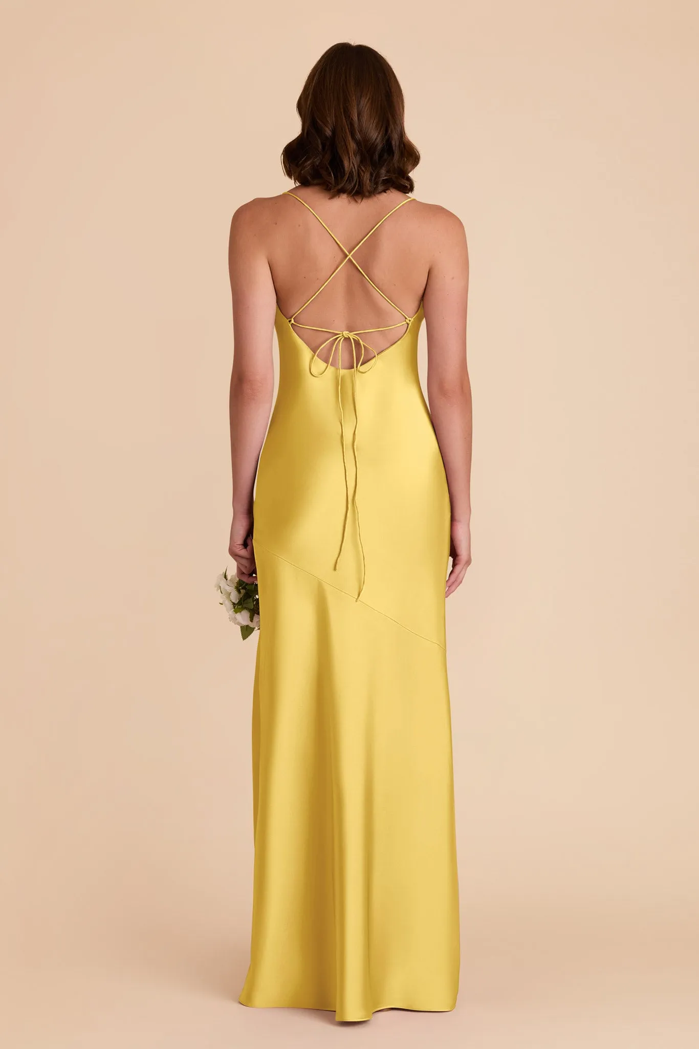 Olivia Matte Satin Dress - Sunflower Yellow sold by Birdy Grey product image thumbnail 5