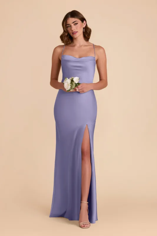 Olivia Matte Satin Dress - Wisteria sold by Birdy Grey
