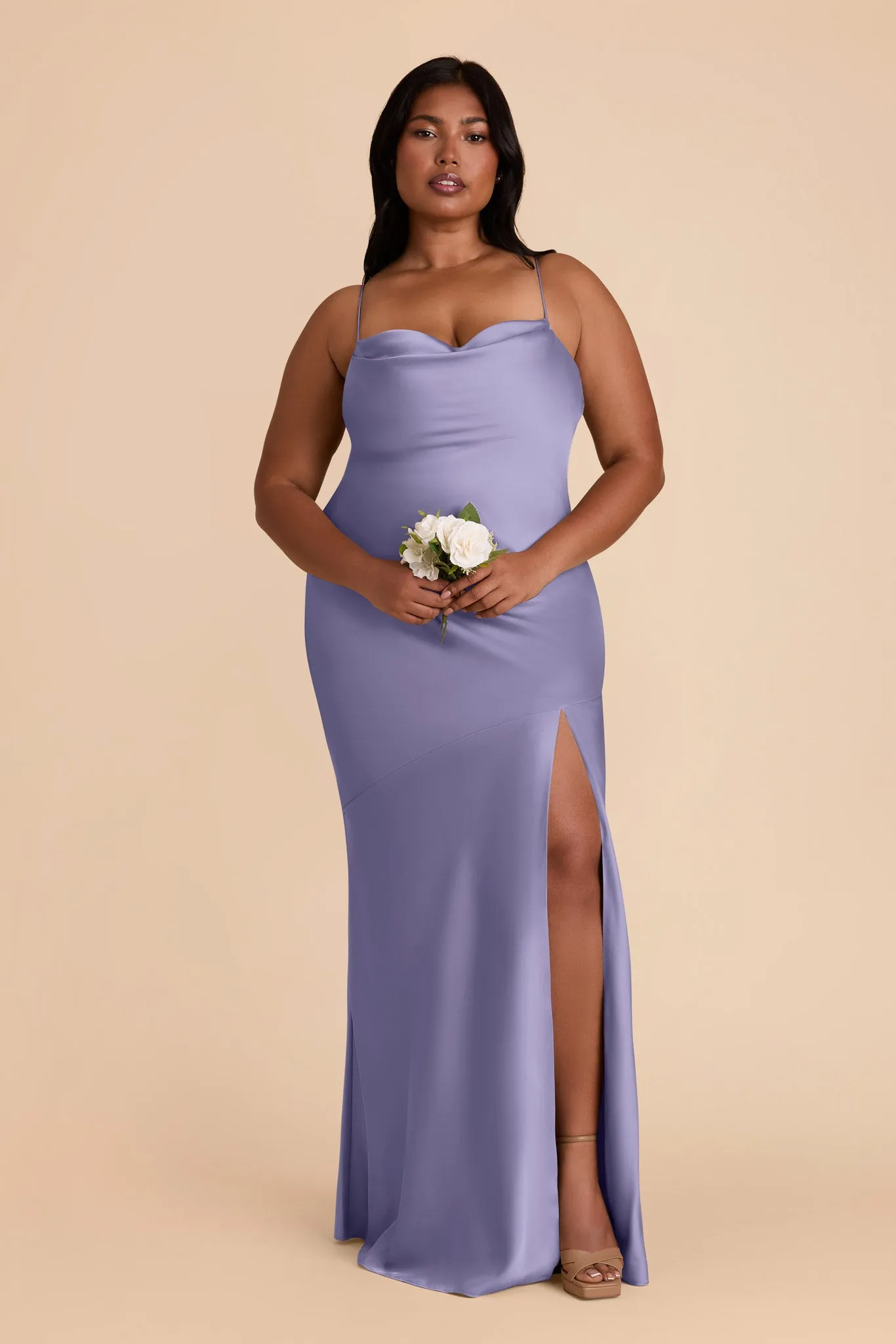 Olivia Matte Satin Dress - Wisteria sold by Birdy Grey product image thumbnail 2