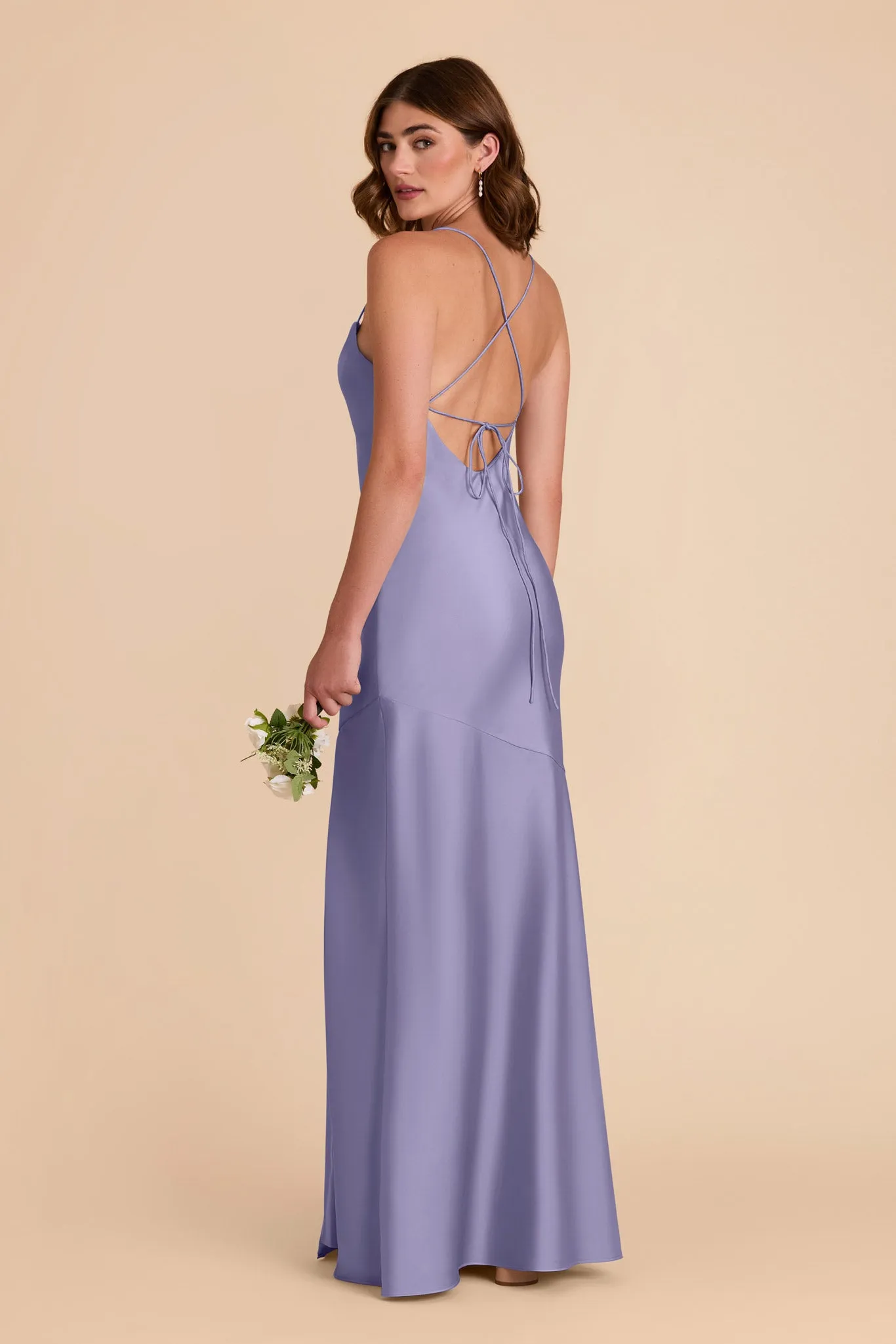 Olivia Matte Satin Dress - Wisteria sold by Birdy Grey product image thumbnail 4