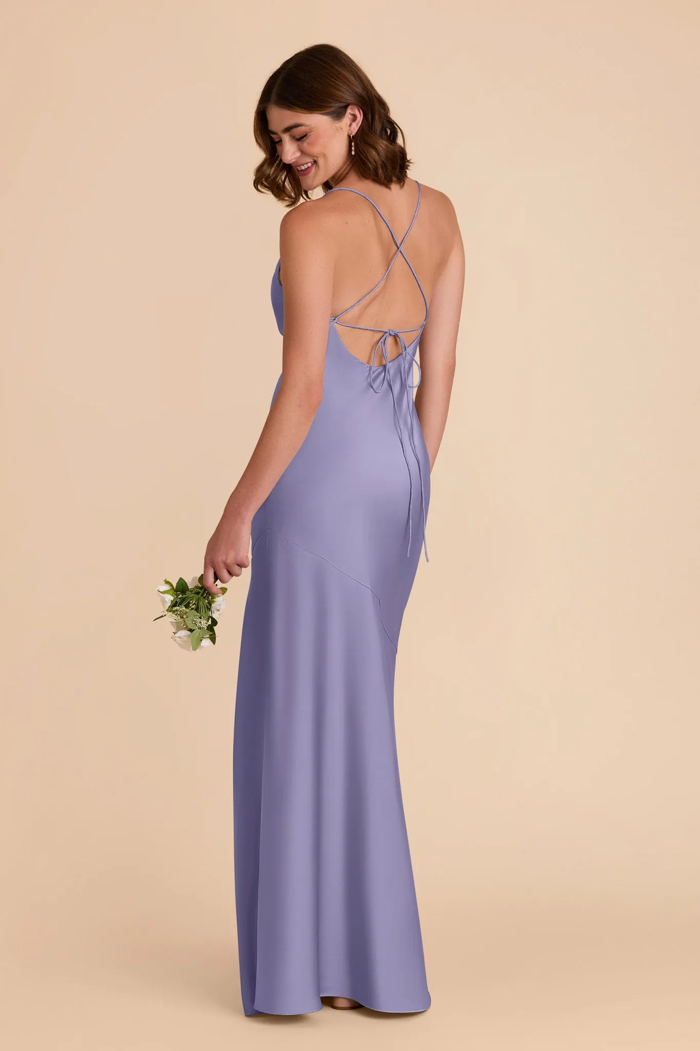 Olivia Matte Satin Dress - Wisteria sold by Birdy Grey product image thumbnail 5