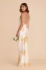 Olivia Matte Satin Dress - White Blurred Floral sold by Birdy Grey