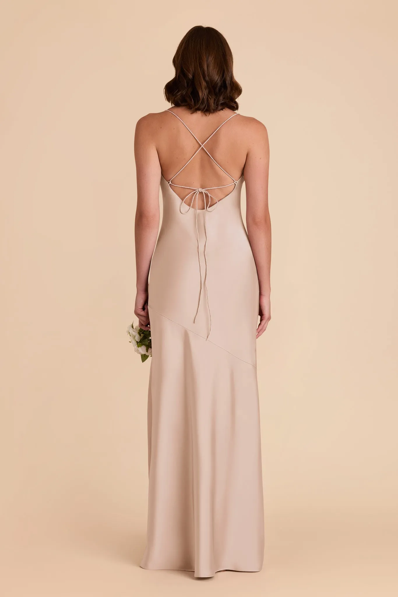 Olivia Matte Satin Dress - Taupe sold by Birdy Grey product image thumbnail 5