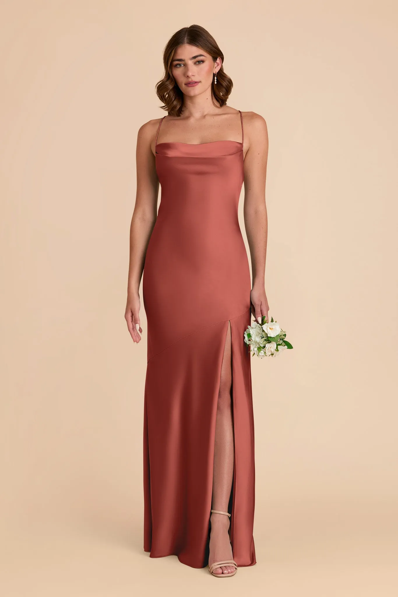 Olivia Matte Satin Dress - Spice sold by Birdy Grey product image thumbnail 3