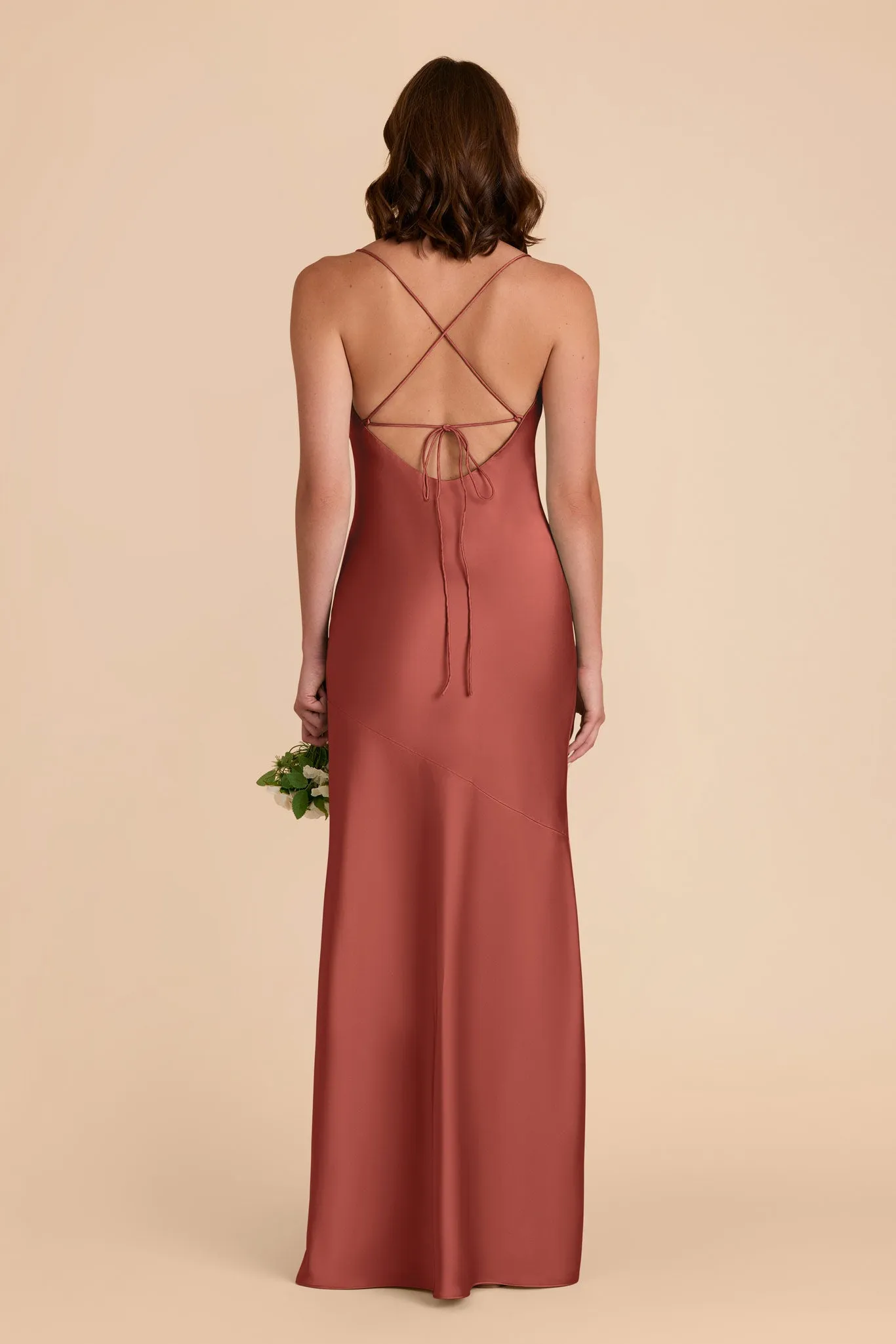 Olivia Matte Satin Dress - Spice sold by Birdy Grey product image thumbnail 5