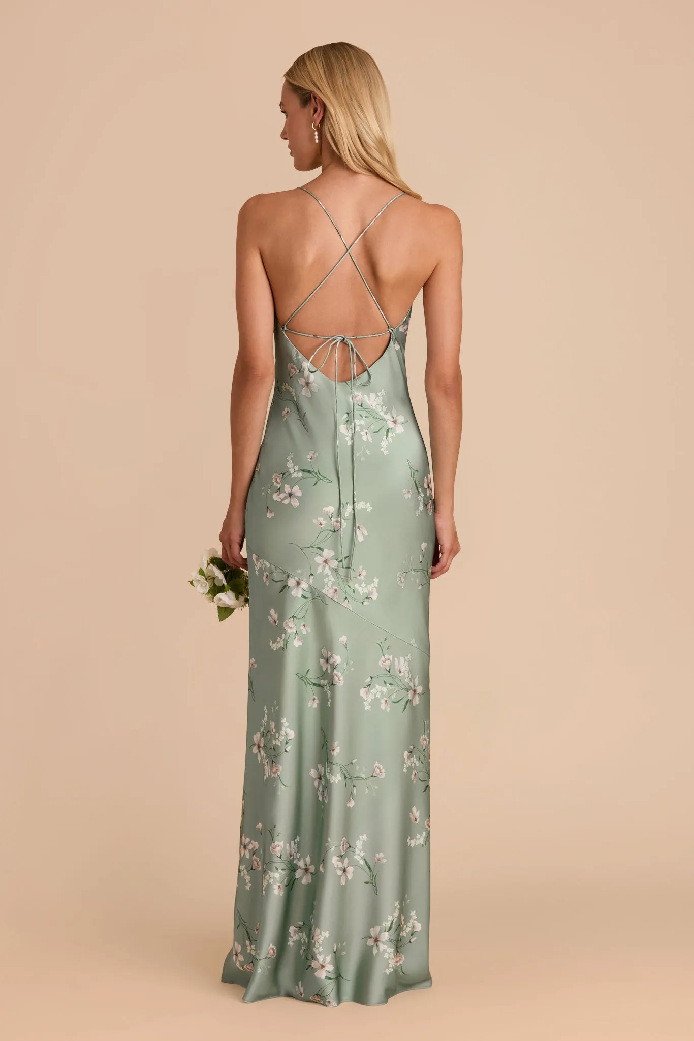 Olivia Matte Satin Dress - Sage Le Fleur sold by Birdy Grey product image thumbnail 5