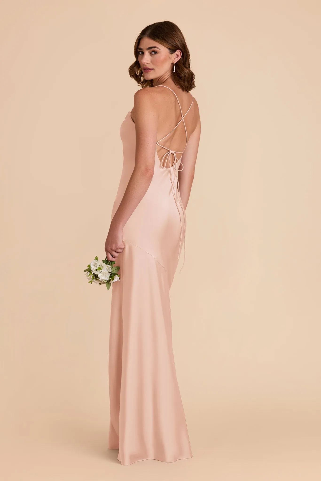 Olivia Matte Satin Dress - Rose Gold sold by Birdy Grey product image thumbnail 4