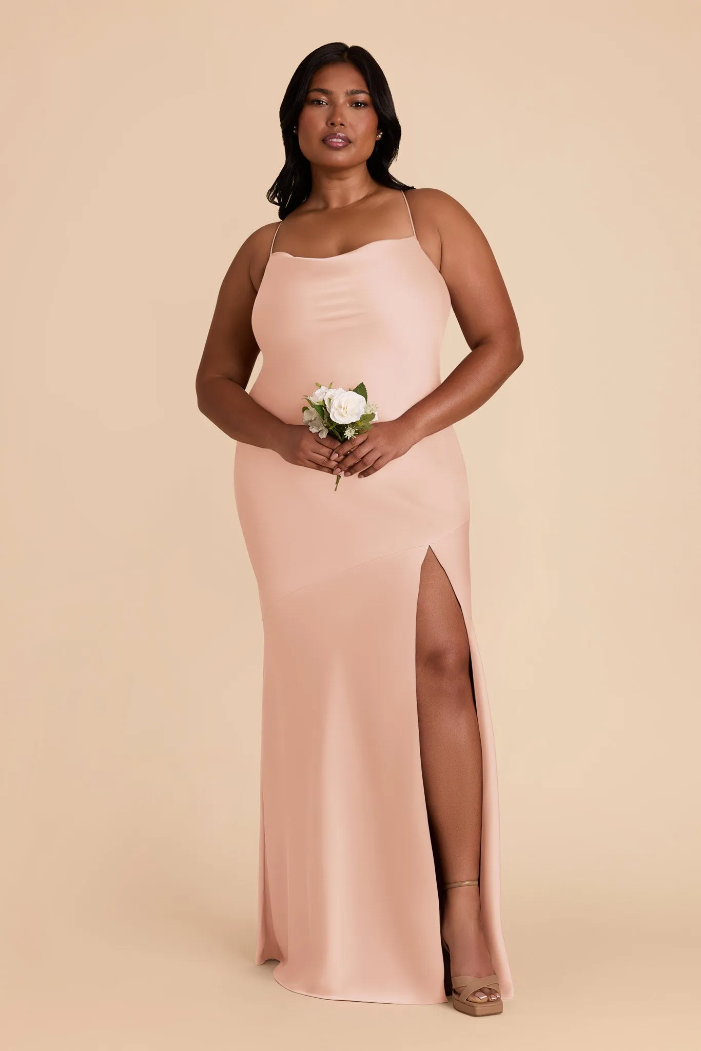 Olivia Matte Satin Dress - Rose Gold sold by Birdy Grey product image thumbnail 2