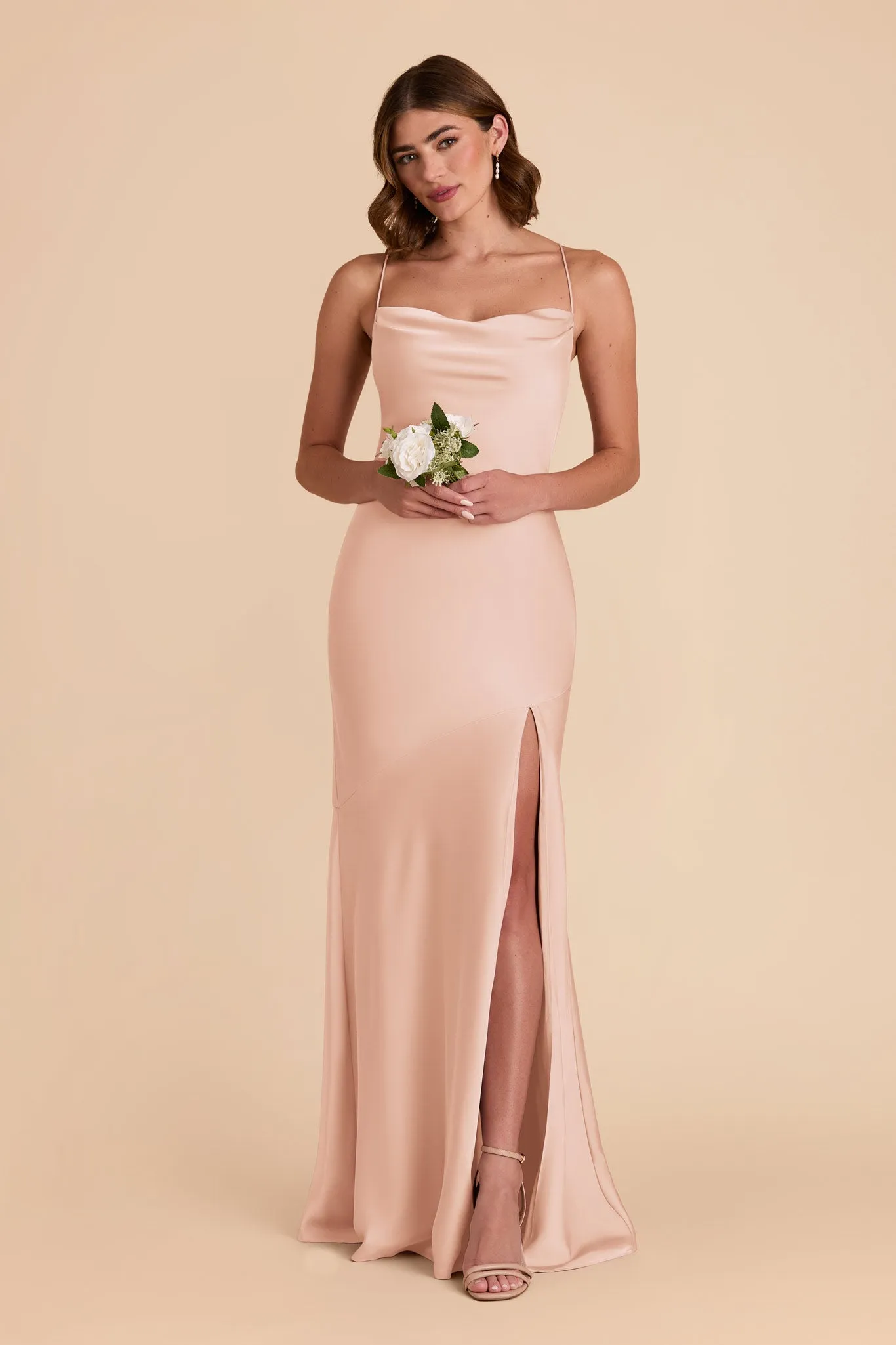 Olivia Matte Satin Dress - Rose Gold sold by Birdy Grey product image thumbnail 3