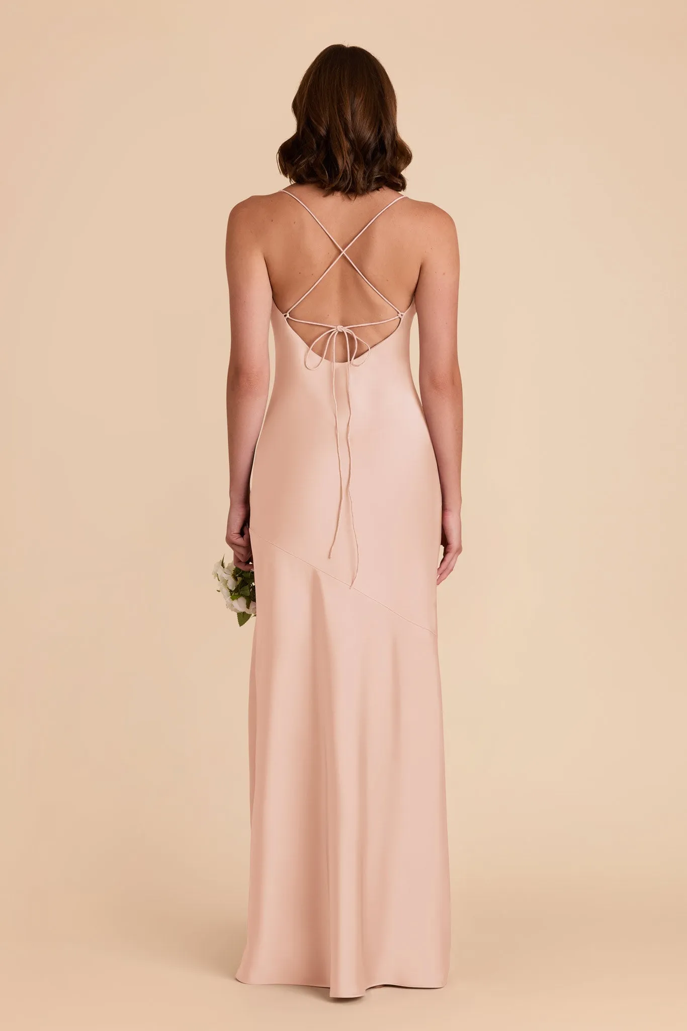 Olivia Matte Satin Dress - Rose Gold sold by Birdy Grey product image thumbnail 5