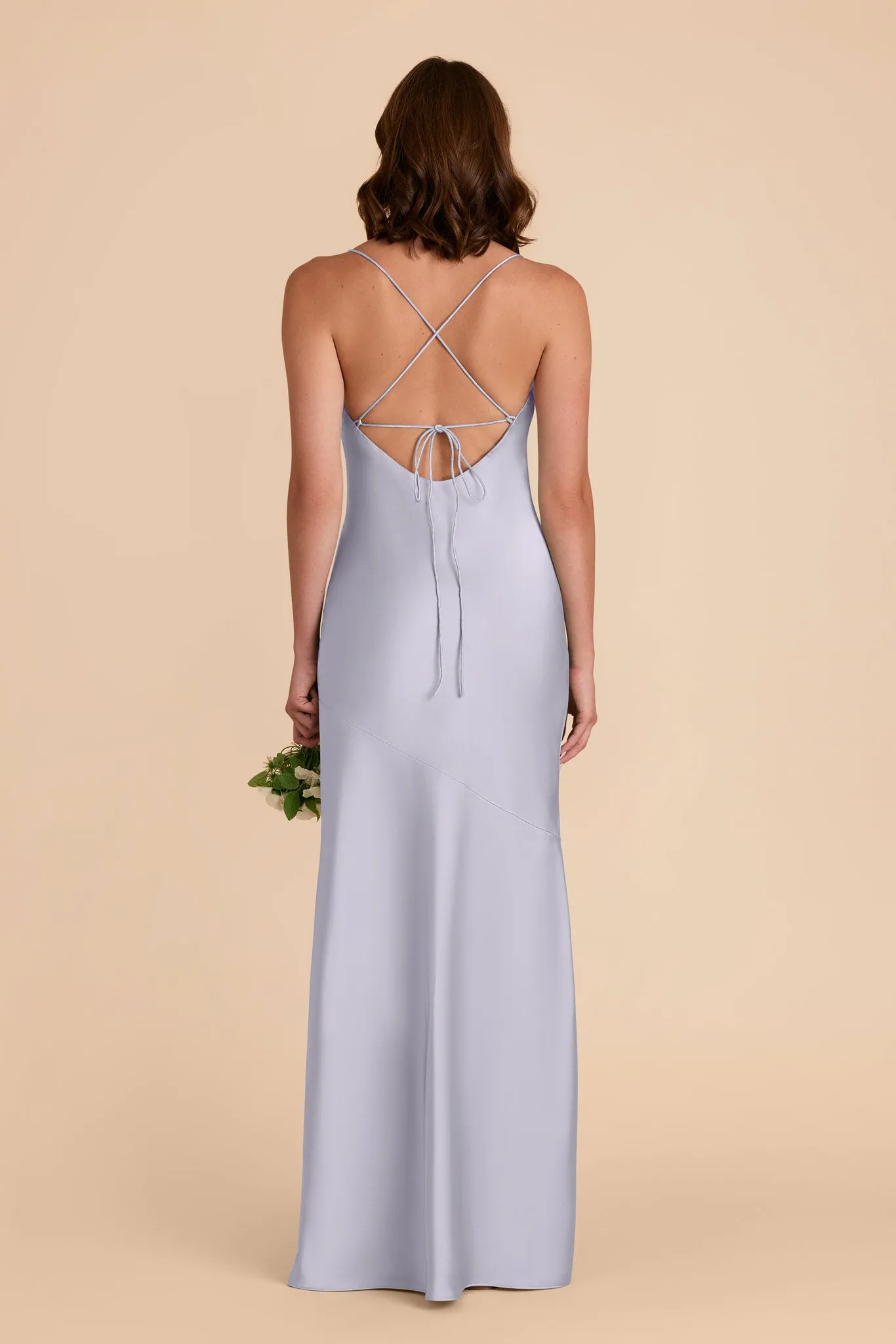 Olivia Matte Satin Dress - Periwinkle Blue sold by Birdy Grey product image thumbnail 5