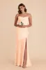 Olivia Matte Satin Dress - Peach Cream sold by Birdy Grey
