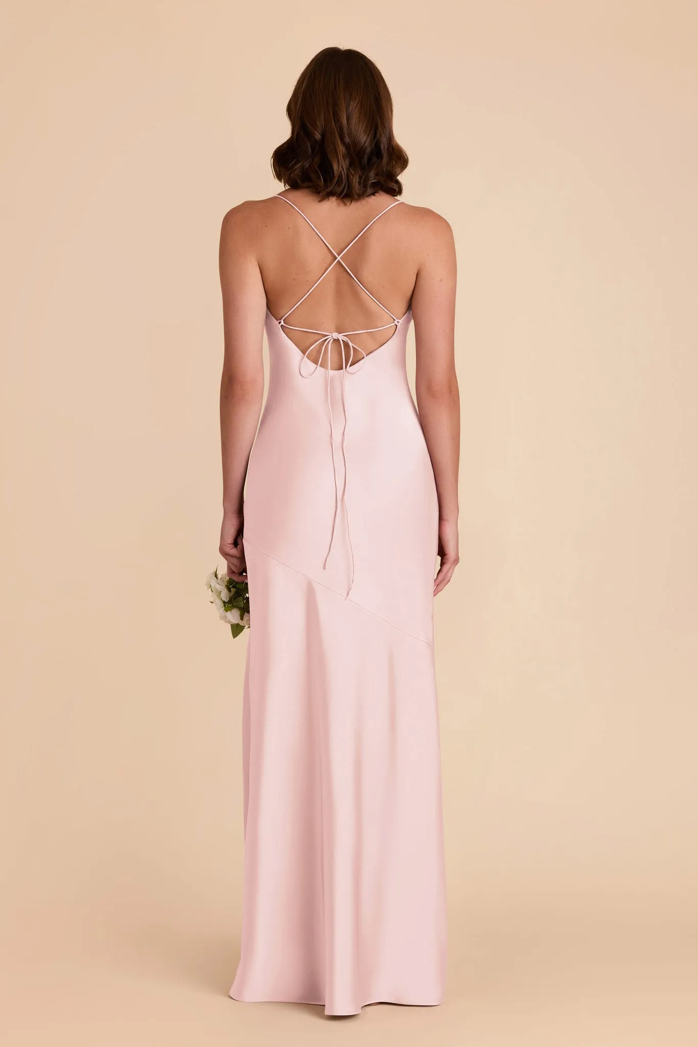 Olivia Matte Satin Dress - Pale Blush sold by Birdy Grey product image thumbnail 5