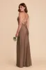 Olivia Matte Satin Dress - Mocha sold by Birdy Grey