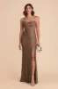 Olivia Matte Satin Dress - Mocha sold by Birdy Grey
