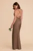 Olivia Matte Satin Dress - Mocha sold by Birdy Grey