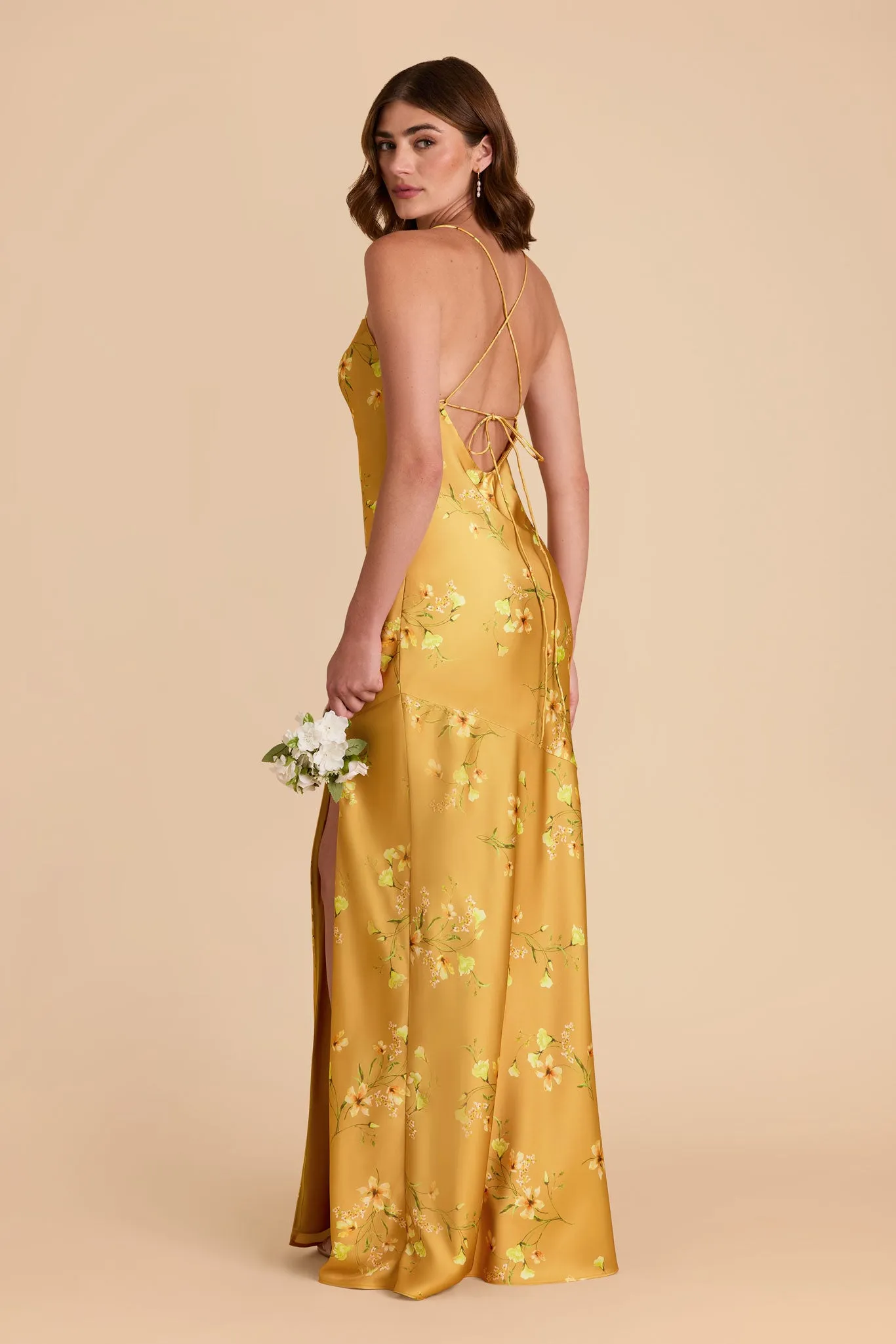 Olivia Matte Satin Dress - Marigold Le Fleur sold by Birdy Grey product image thumbnail 2