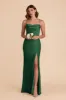 Olivia Matte Satin Dress - Forest Green sold by Birdy Grey