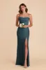 Olivia Matte Satin Dress - Dark Teal sold by Birdy Grey