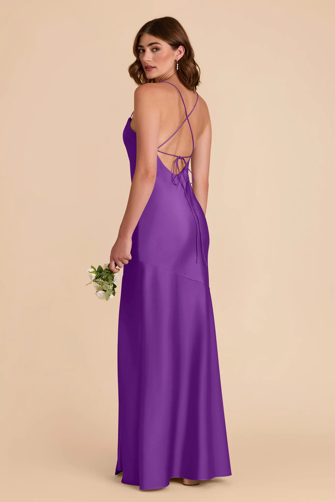 Olivia Matte Satin Dress - Amethyst sold by Birdy Grey product image thumbnail 4