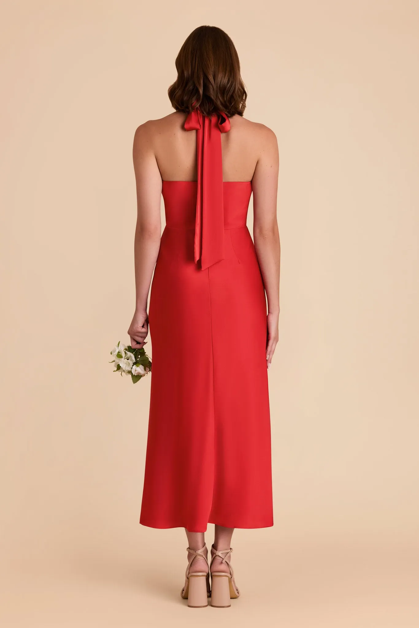 Monique Matte Satin Dress - Ruby Red sold by Birdy Grey product image thumbnail 5