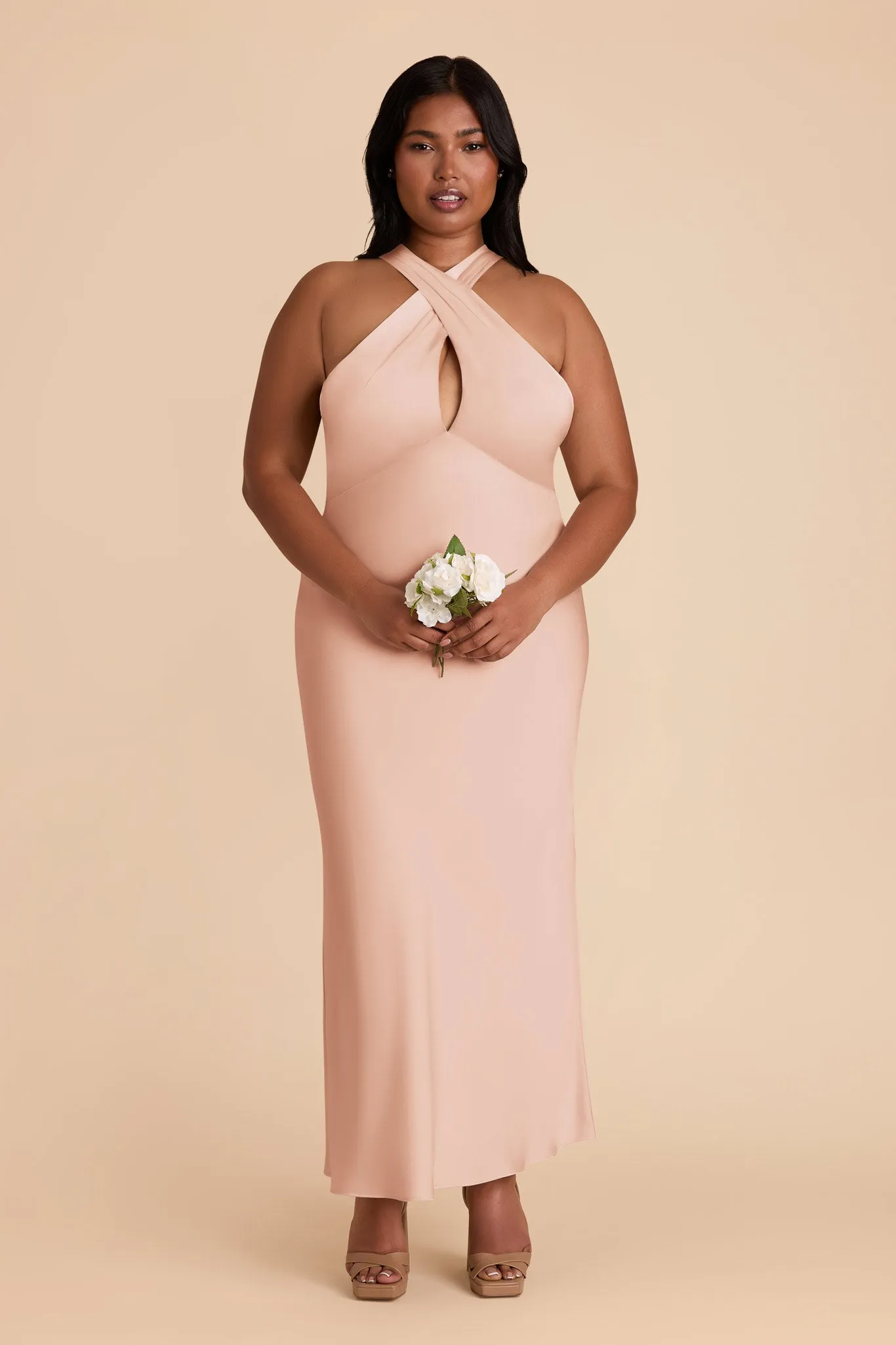 Monique Matte Satin Dress - Rose Gold sold by Birdy Grey product image thumbnail 2
