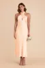 Monique Matte Satin Dress - Peach Cream sold by Birdy Grey
