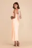 Monique Matte Satin Dress - Peach Cream sold by Birdy Grey